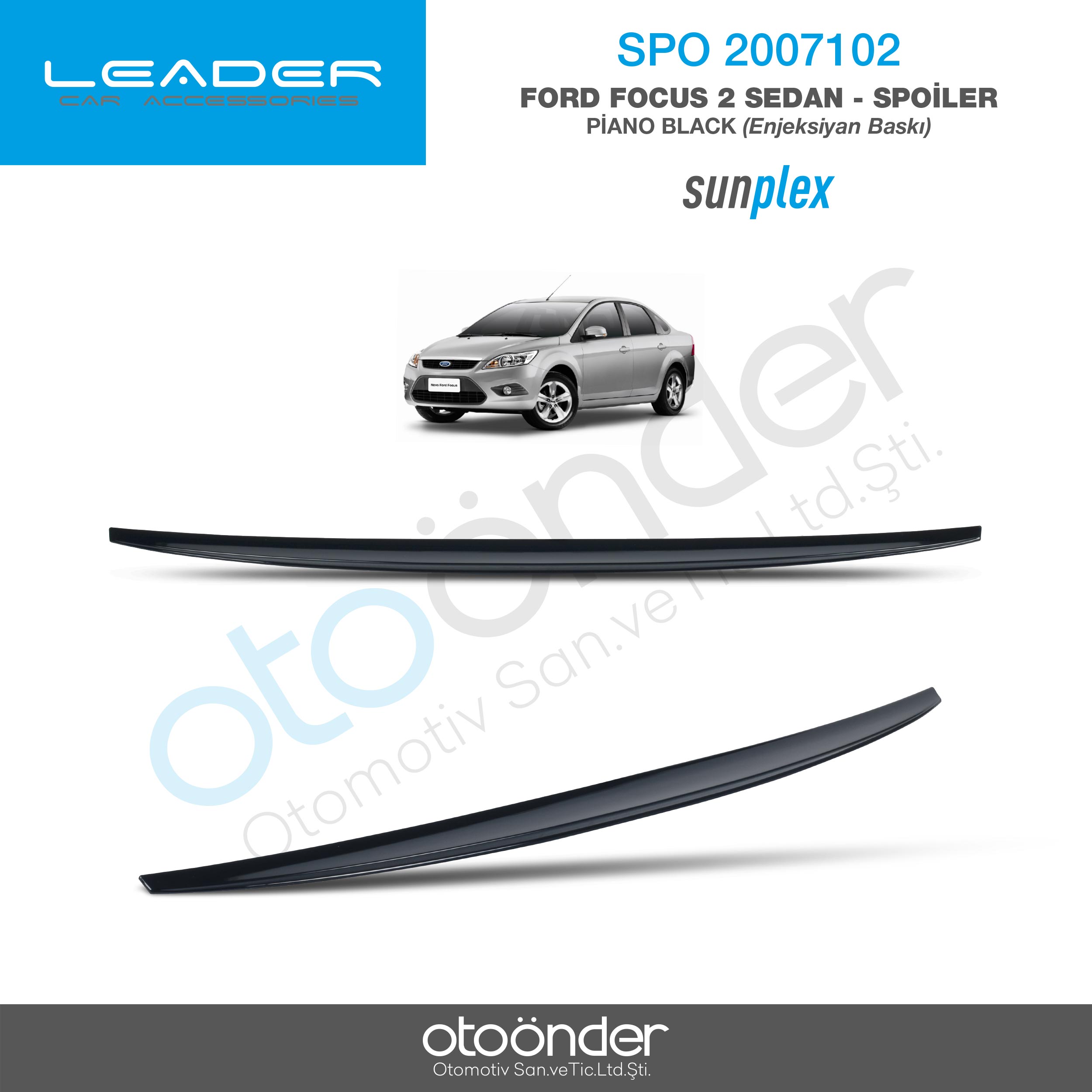 FORD FOCUS 2 SD 2004-2010 SPOİLER PİANO BLACK(ENJEKSİYON BASKI)