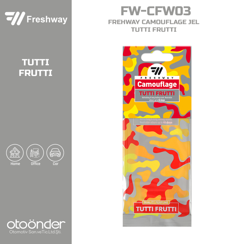 DRY CAMOUFLAGE Kağıt Koku Tutti frutiFresh Way