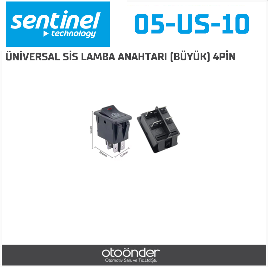 ÜNİVERSAL SİS LAMBA ANAHTARI (BÜYÜK) 4PİN