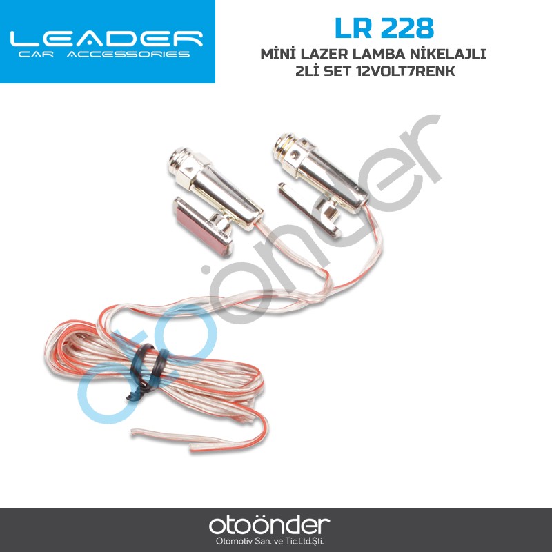 MİNİ LAZER LAMBA NİKELAJLI 2Lİ SET 12VOLT7RENK