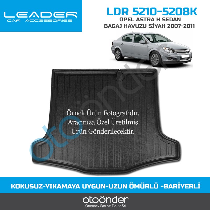 OPEL ASTRA H SEDAN BAGAJ HAVUZU SİYAH 2007-2015