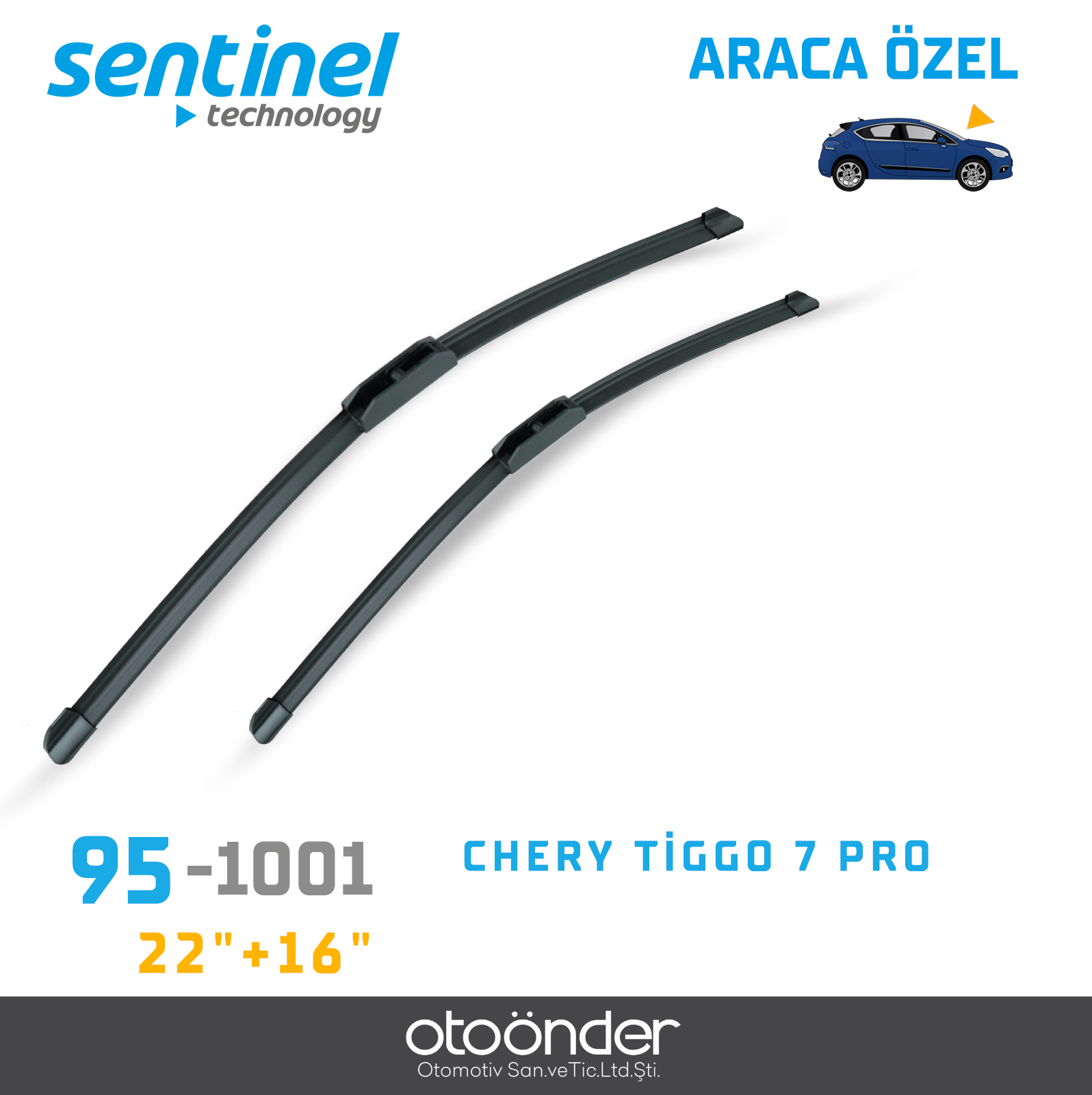 SÜPÜRGE TK ÖN CHERY TİGGO 7  PRO  22"+16"