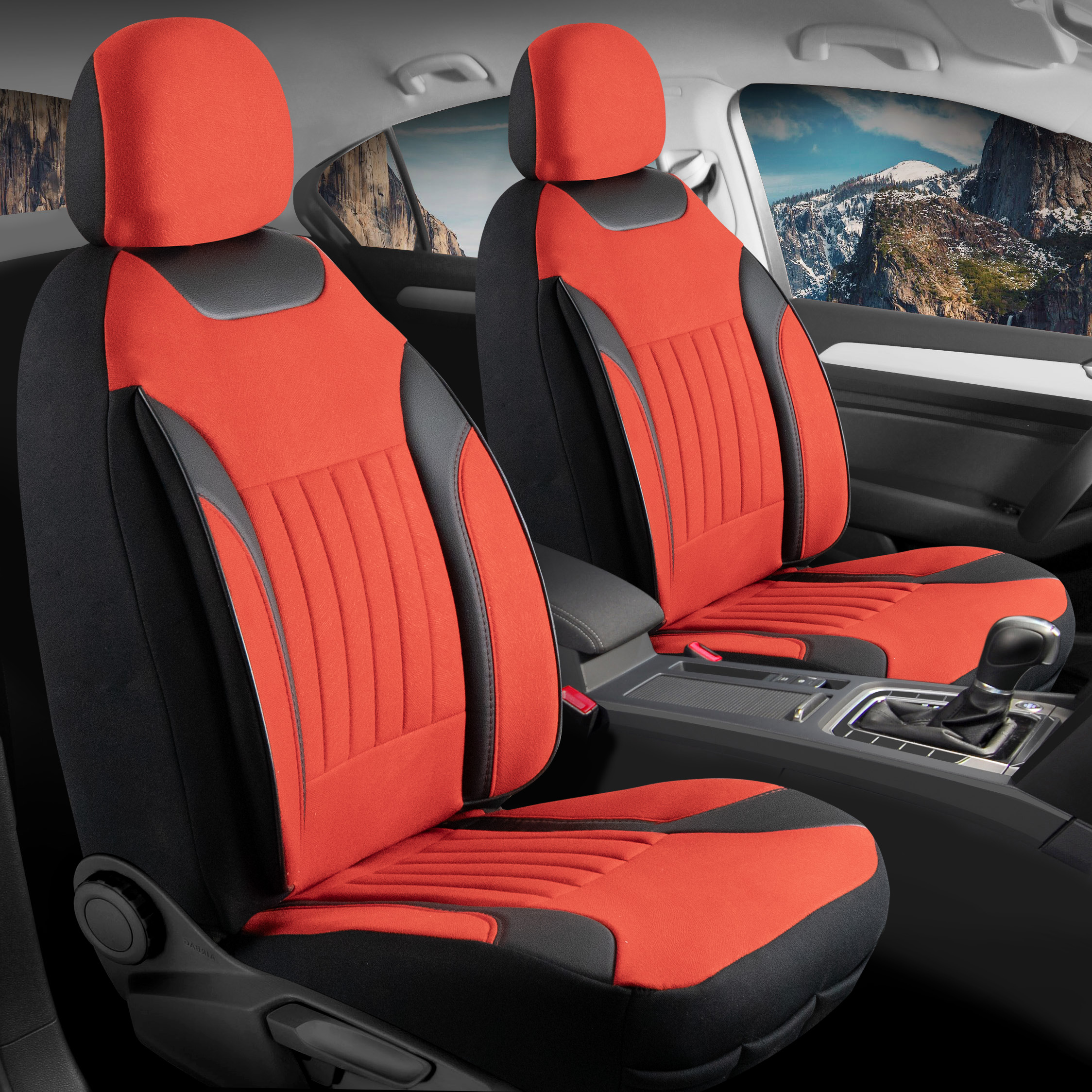 EDİTİON TAY TÜYÜ OTO KILIFI FERMUARLI. KIRMIZI