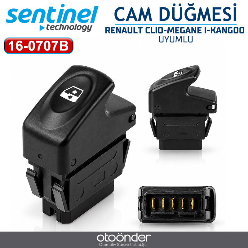 CAM ANAHTARI RENAULT CLIO-MEGANE I-KANGOO SİYAH 5PİN