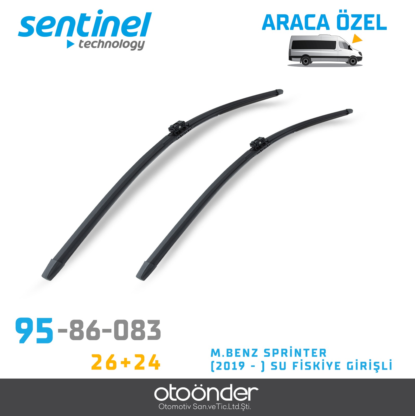 SÜPÜRGE TK ÖN M.BENZ : SPRİNTER (2019-) SU FİSKİYE. GİRİŞLİ 26"+24"