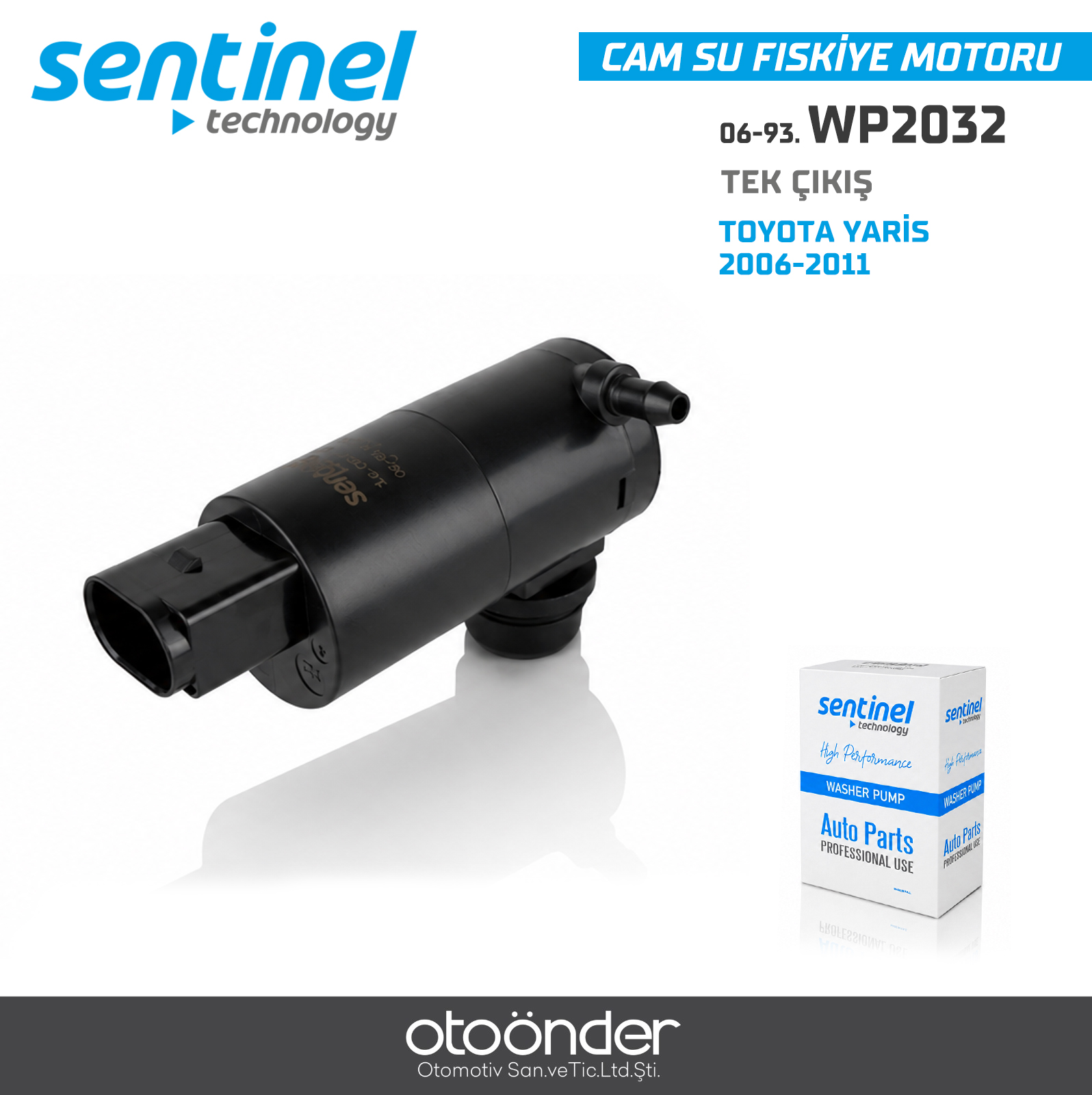 CAM SU FİSKİYE MOTORU  TEK ÇIKIŞ  TOYOTA YARİS 2006-2011