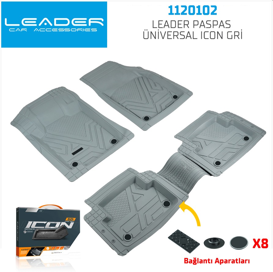 LEADER PASPAS ÜNİVERSAL ICON GRİ