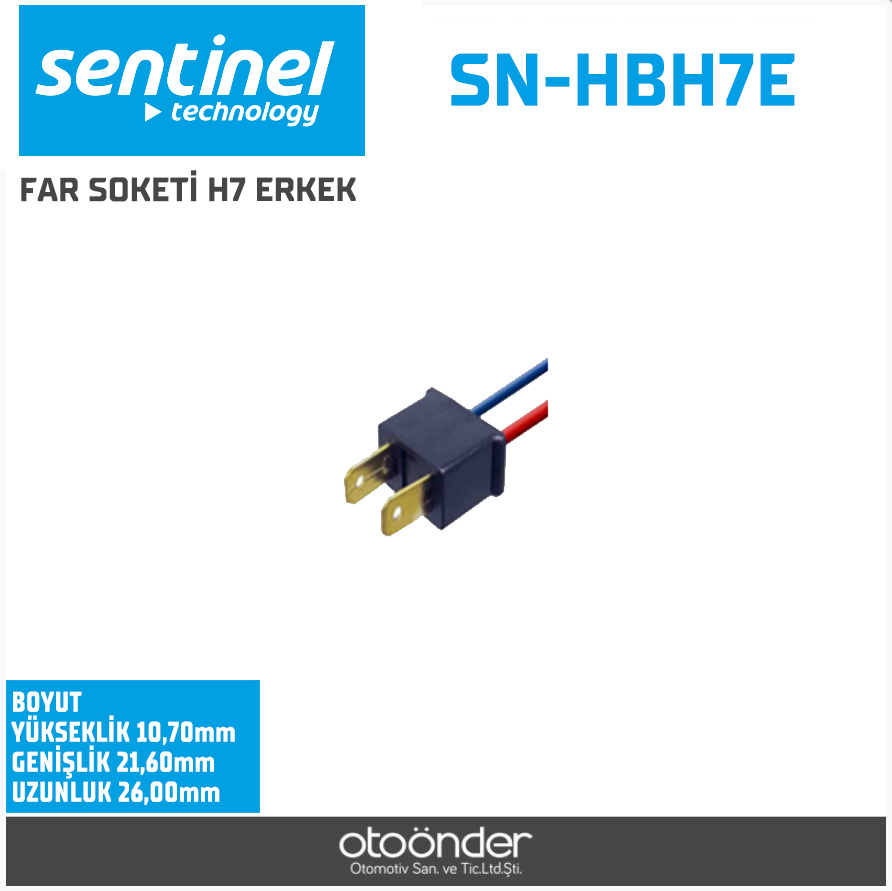 FAR SOKETİ H7 ERKEK