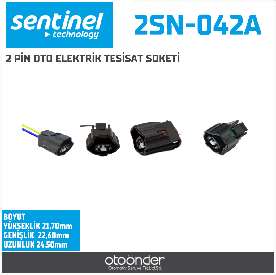 2 PİN OTO ELEKTRİK TESİSAT SOKETİ