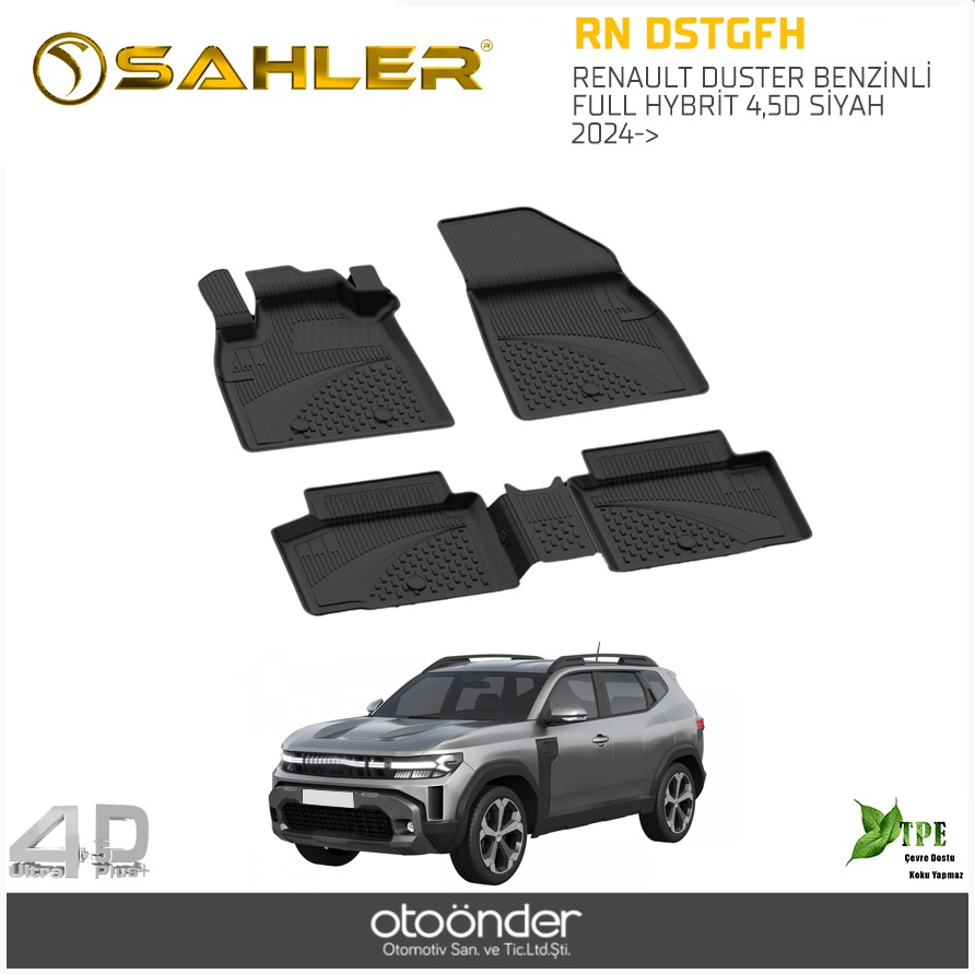 RENAULT DUSTER BENZİNLİ FULL HYBRİT 4,5D SİYAH -PASPAS  SAHLER 2024->
