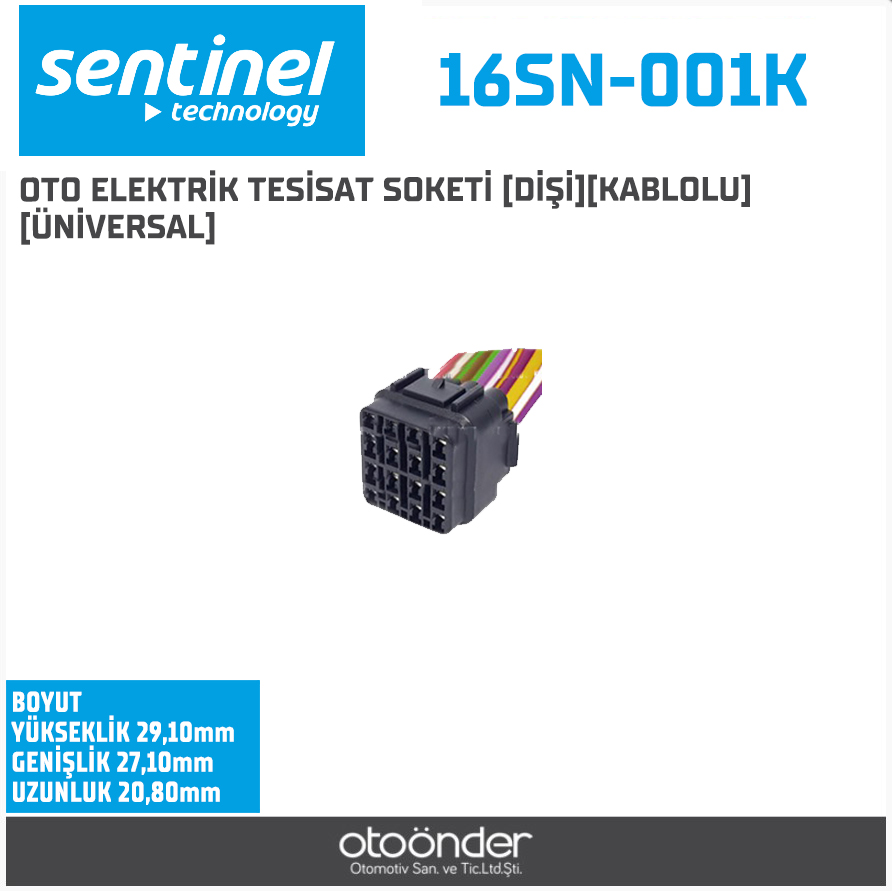 OTO ELEKTRİK TESİSAT SOKETİ [DİŞİ][KABLOLU]. [ÜNİVERSAL]