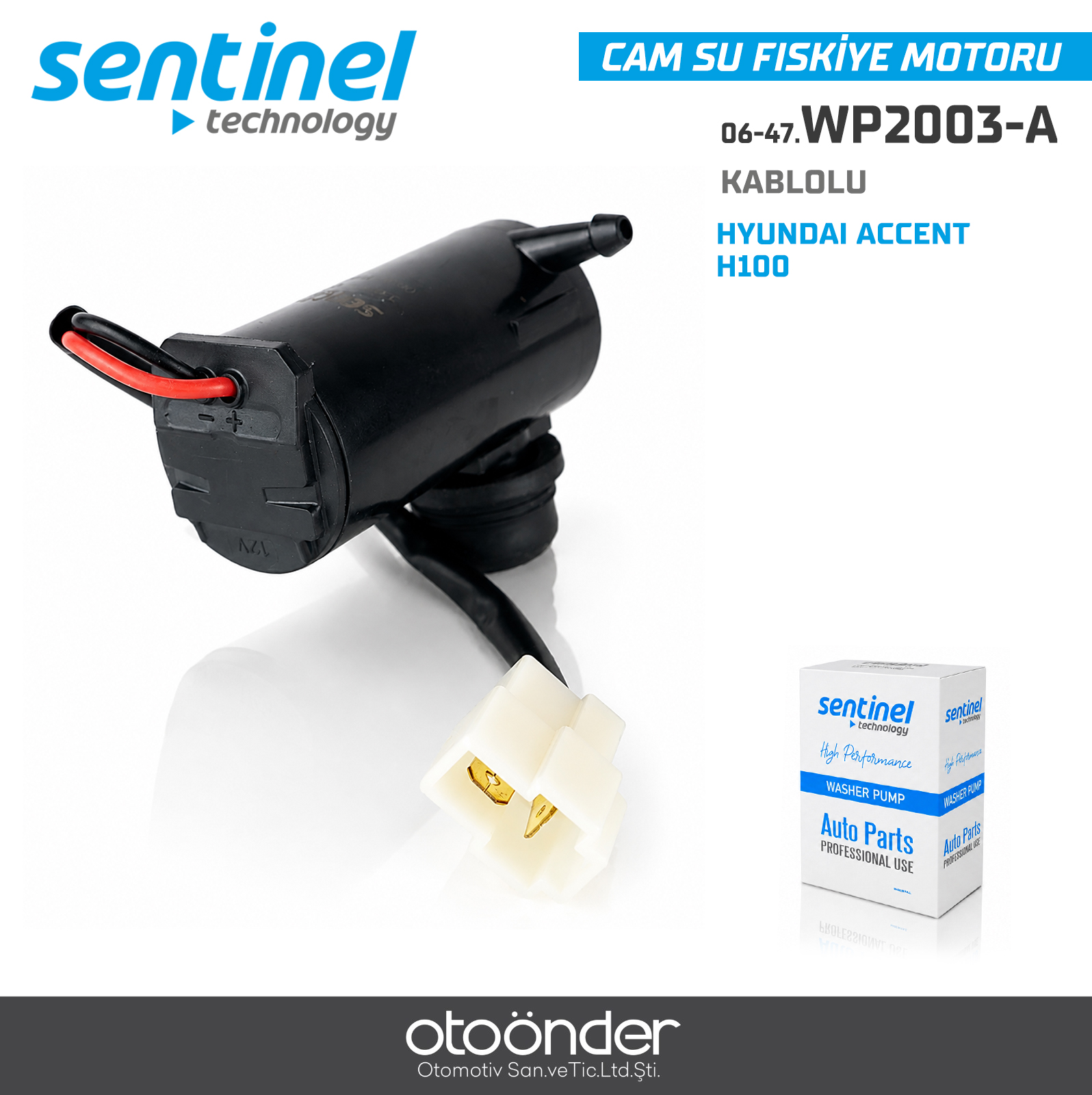 CAM SU FİSKİYE  MOTORU HYUNDAI ACCENT/H100 KABLOLU