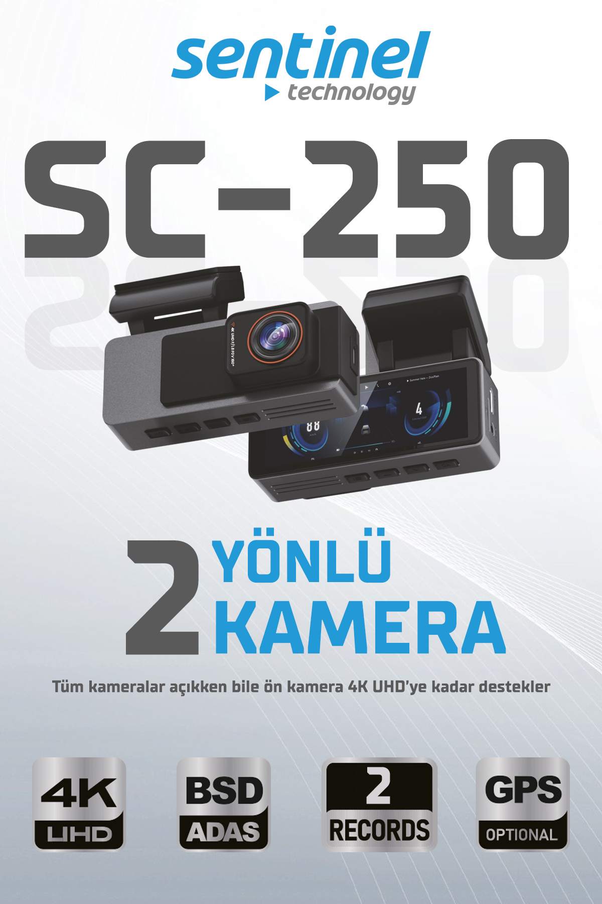 KAYIT CİHAZI 2K 3.2" EKRAN 2 KAMERALI