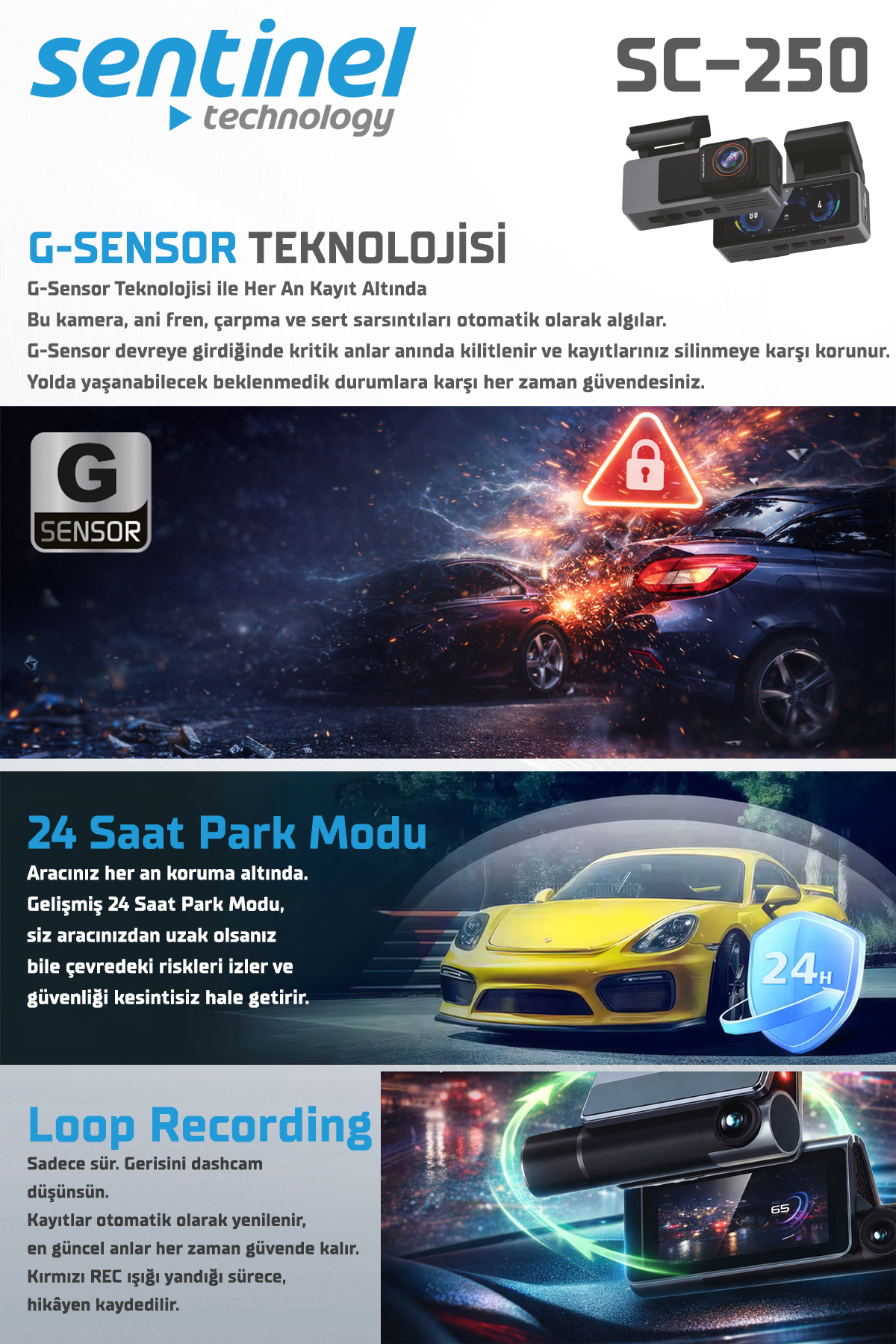 KAYIT CİHAZI 2K 3.2" EKRAN 2 KAMERALI