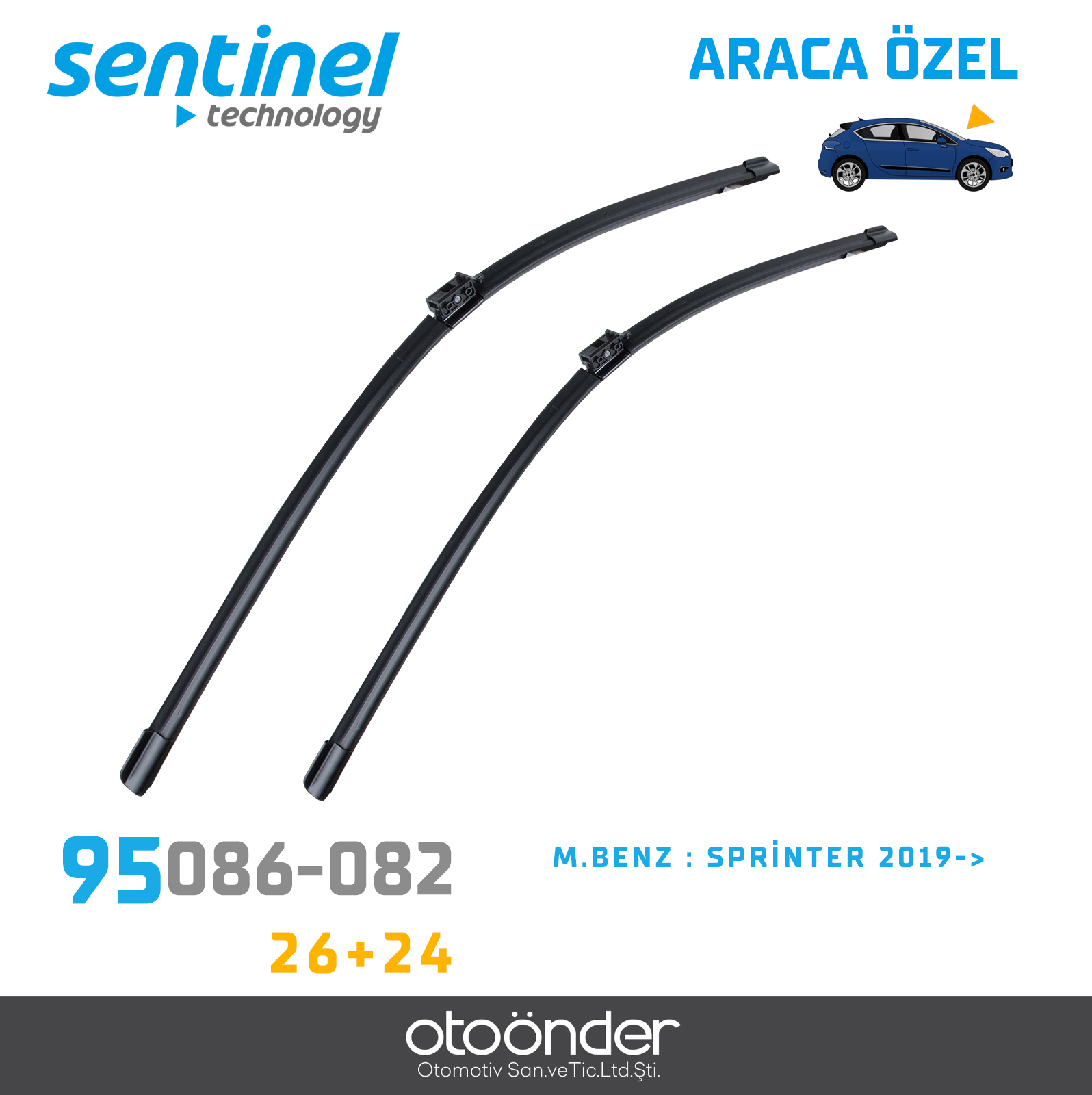 SÜPÜRGE TK ÖN M.BENZ : SPRİNTER 2019-> 26"+ 24"