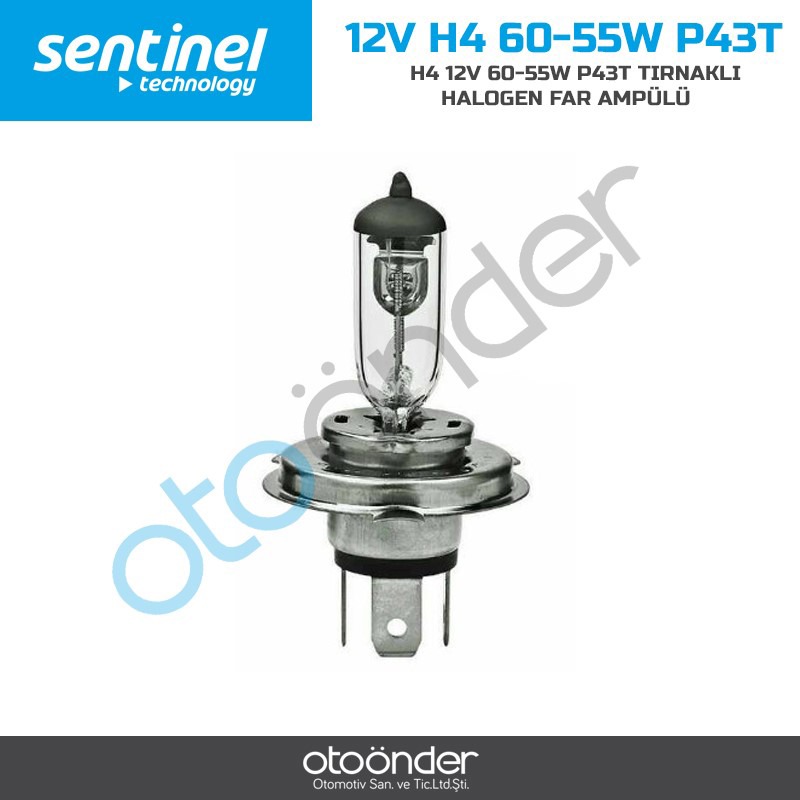 H4 12V 60-55W P43T TIRNAKLI HALOGEN FAR AMPÜLÜ