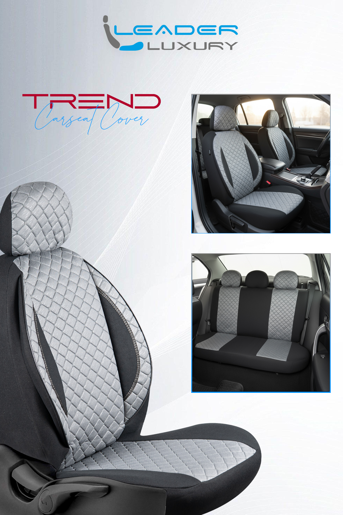 TREND OTO KILIFI STANDART FÜME ; NAKIŞ SİYAH
