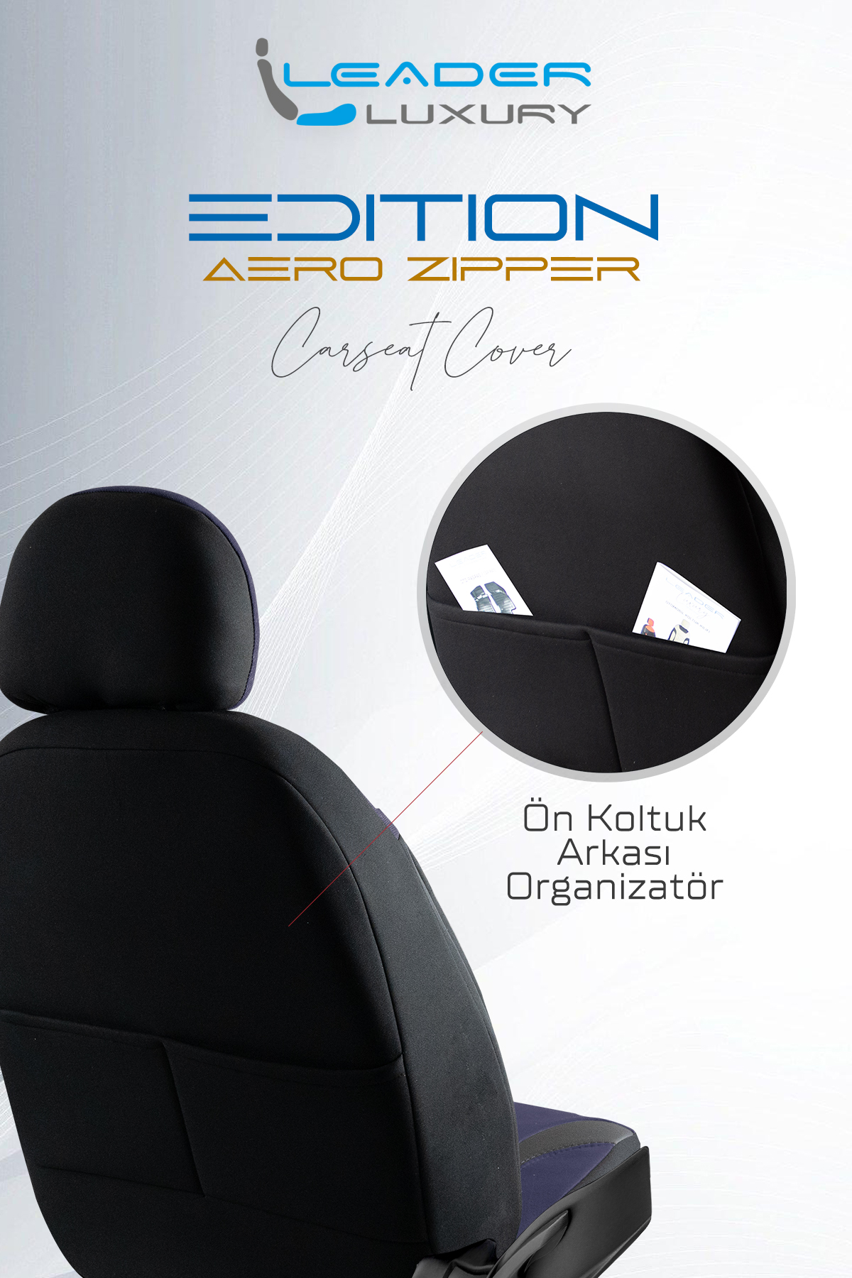 EDİTİON TAY TÜYÜ OTO KILIFI FERMUARLI. LACİVERT