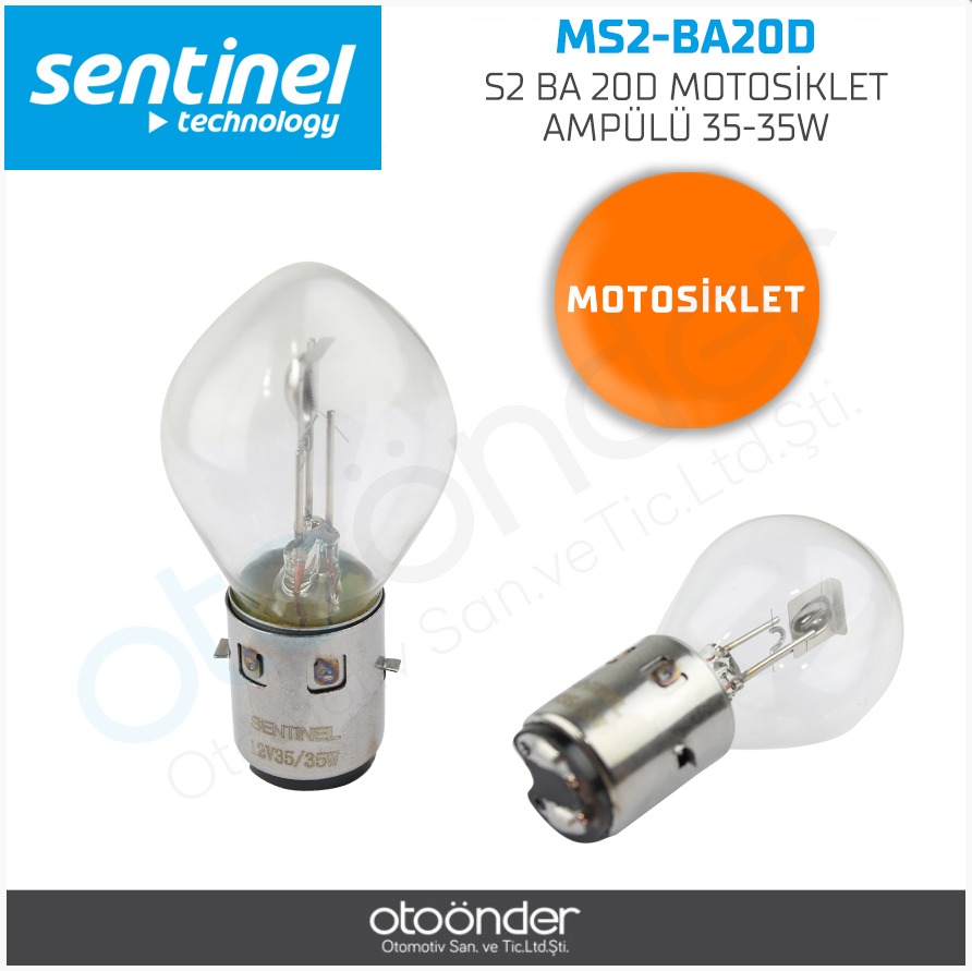 S2 BA 20D MOTOSİKLET AMPÜLÜ 35-35W