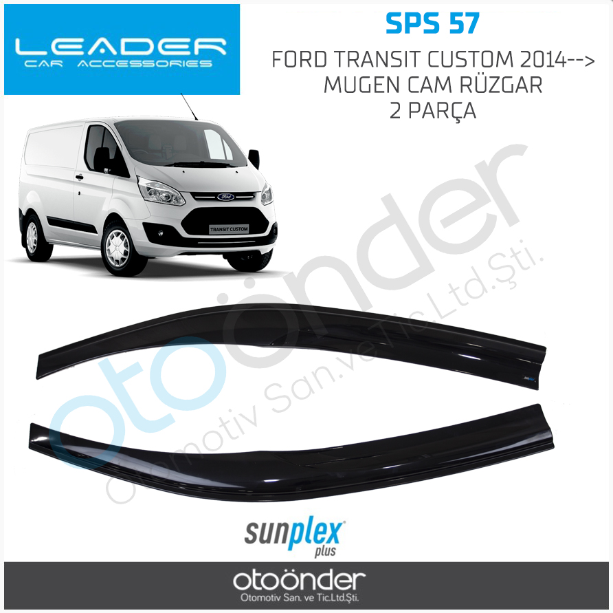 FORD TRANSIT CUSTOM MUGEN CAM RÜZGARLIĞI. 2014-2024 2 Parça