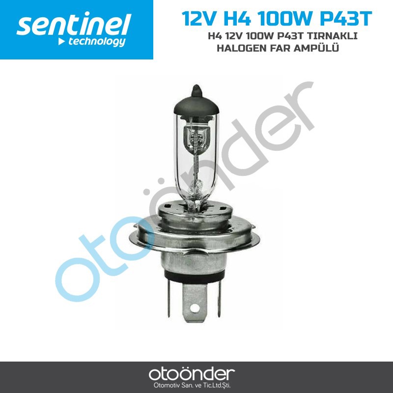 H4 12V 100W P43T TIRNAKLI HALOGEN FAR AMPÜLÜ