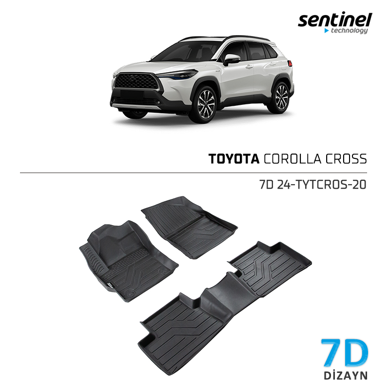 TOYOTA COROLLA CROSS UYUMLU  7D PASPAS SİYAH