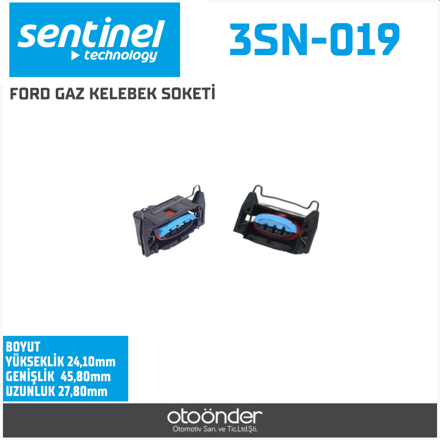 GAZ KELEBEK, ATEŞLEME BOBİN SOKETİ[FORD / MAZDA]