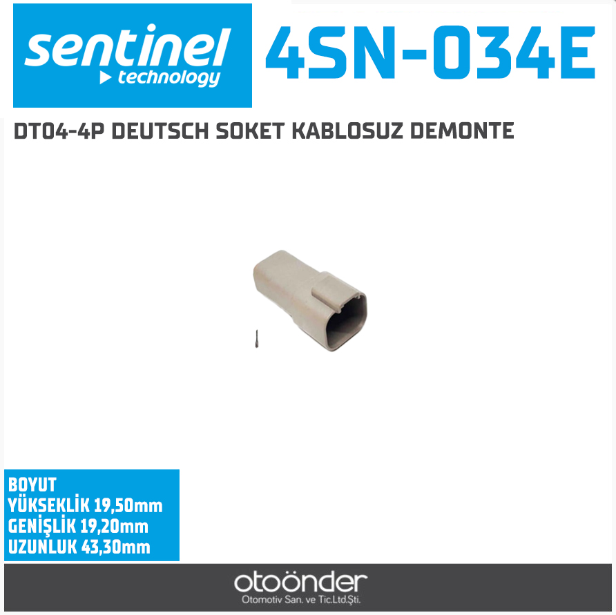 DT04-4P DEUTSCH SOKET KABLOSUZ DEMONTE