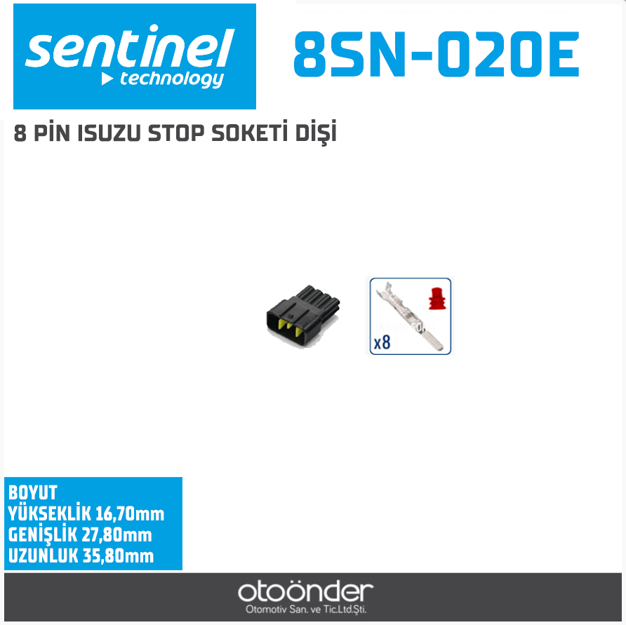 STOP SOKETİ  ISUZU (ÜNİVERSAL DİŞİ KABLOLU)