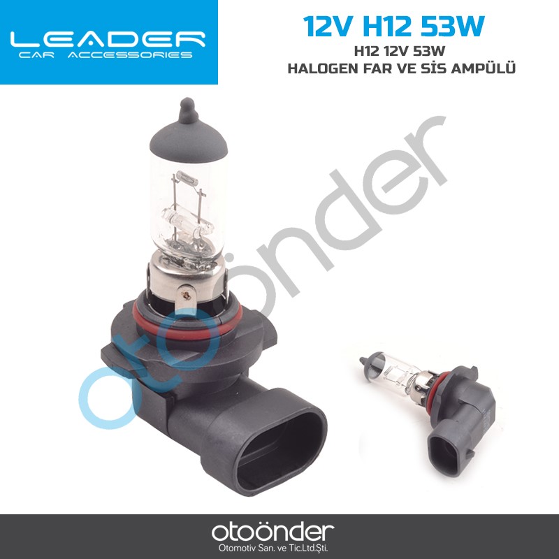 H12 12V 53W HALOGEN FAR VE SİS AMPÜLÜ