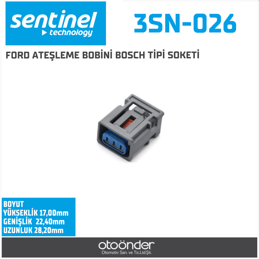 FORD ATEŞLEME BOBİNİ BOSCH TİPİ SOKETİ