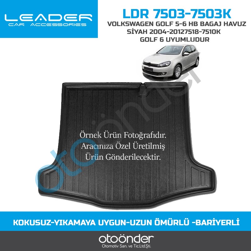 VOLKSWAGEN GOLF 5-6 HB BAGAJ HAVUZ SİYAH 2004-20127518-7510K GOLF 6 UYUMLUDUR