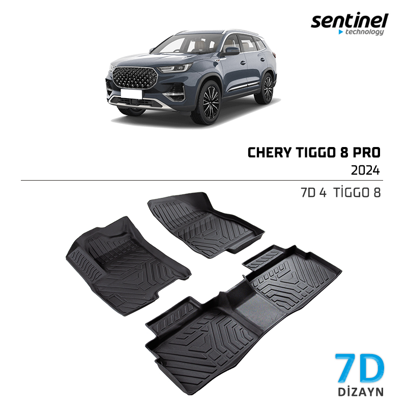 TIGGO 8 PRO  7D PASPAS SİYAH