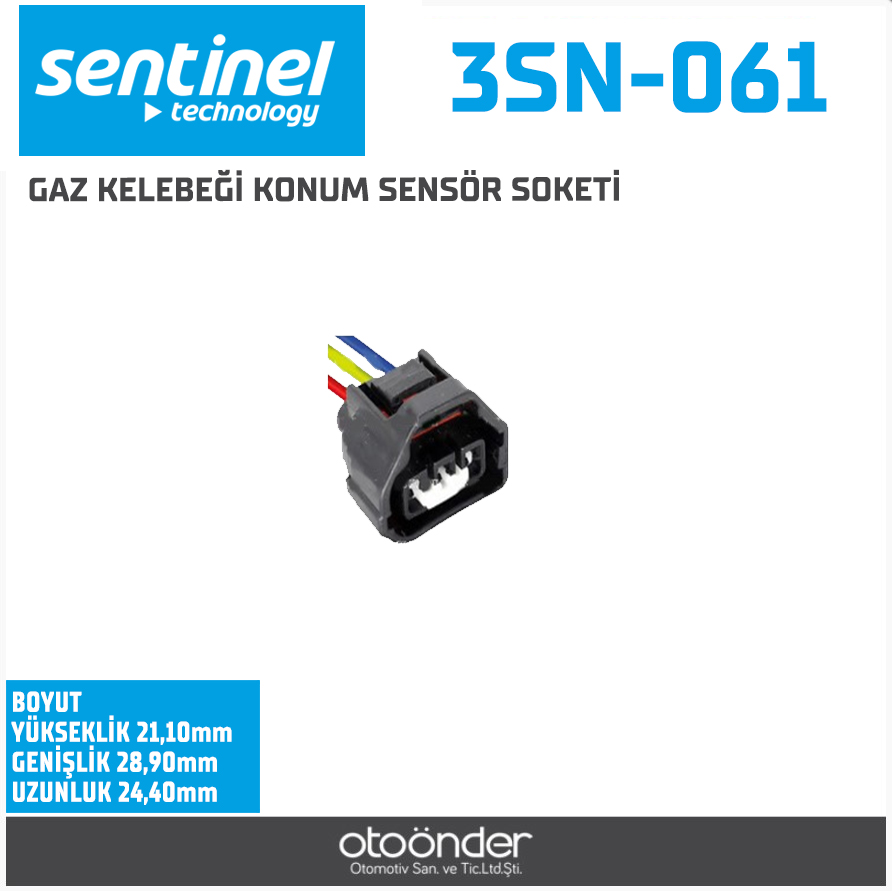 GAZ KELEBEĞİ KONUM SENSÖR SOKETİ
