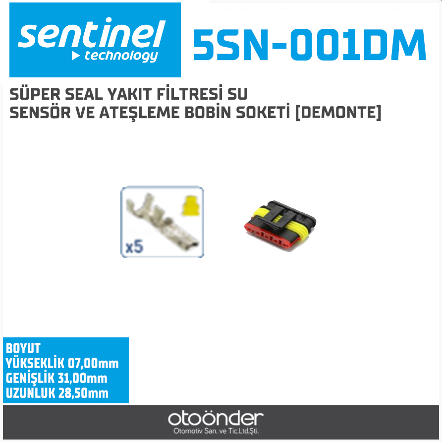 SÜPER SEAL YAKIT FİLTRESİ SU SENSÖR VE ATEŞLEME BOBİN SOKETİ [DEMONTE]