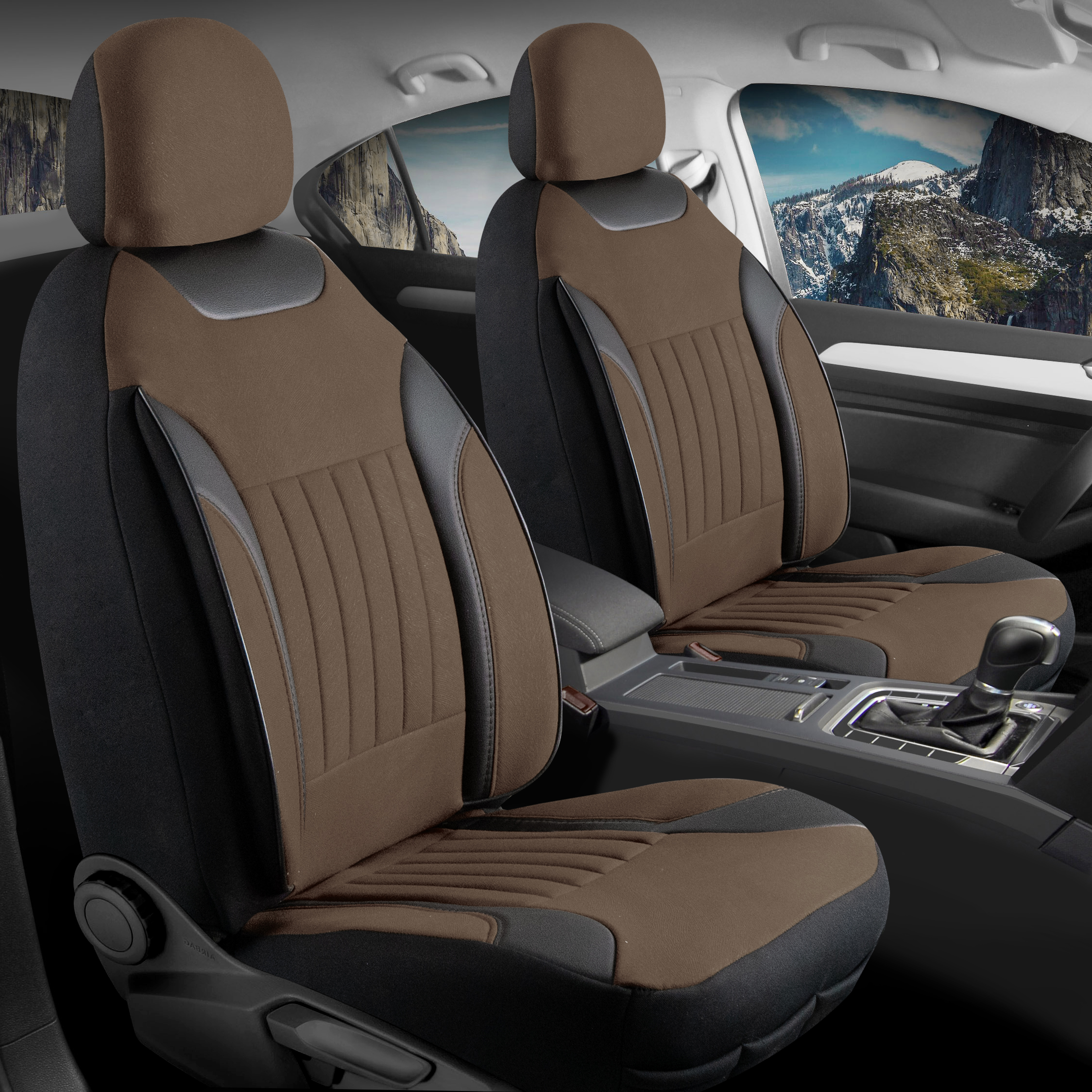 EDİTİON TAY TÜYÜ OTO KILIFI FERMUARLI. KAHVERENGİ