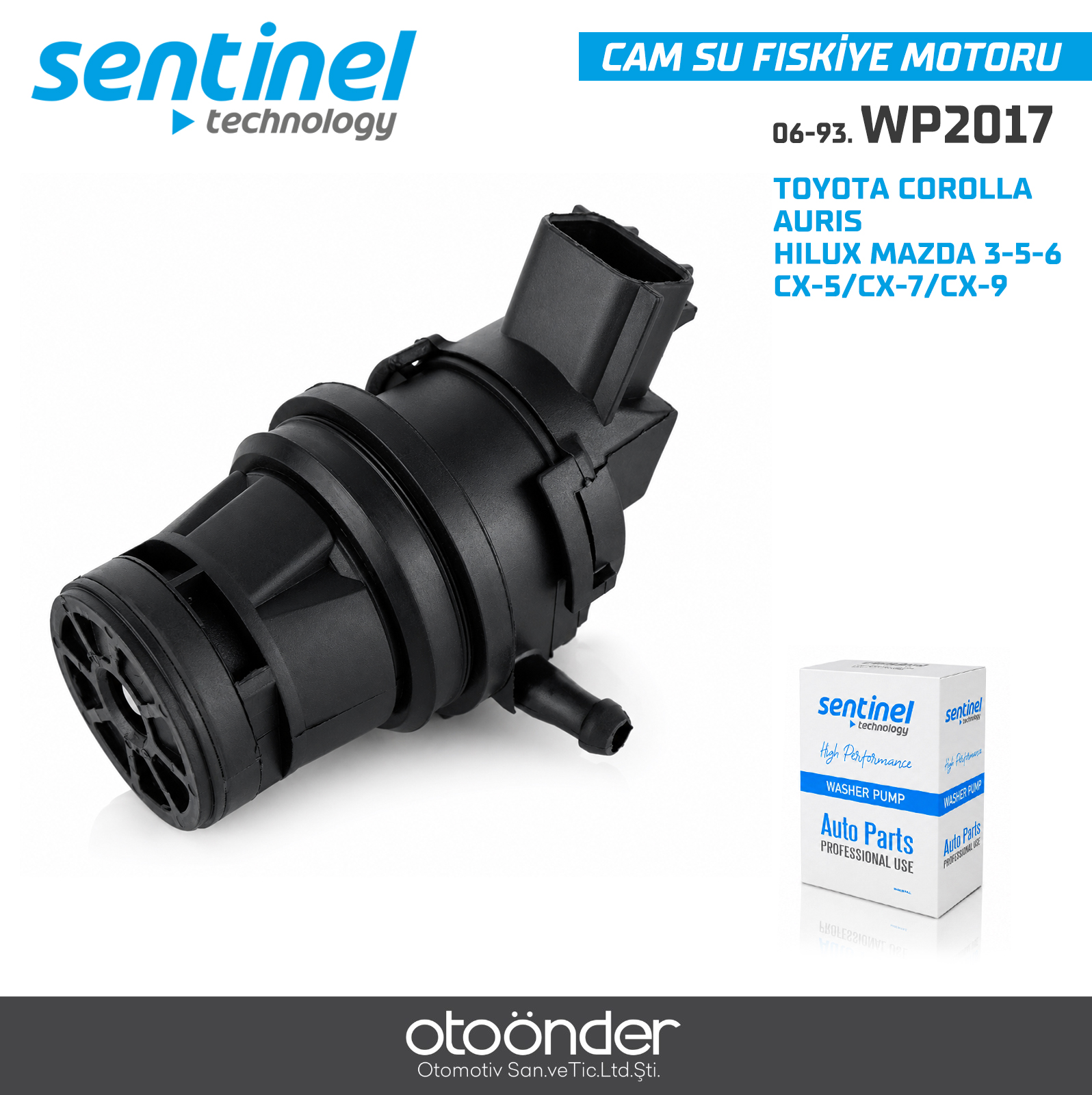 CAM SU FİSKİYE MOTORU TOYOTA COROLLA/AURIS/HILUX MAZDA 3-5-6/CX-5/CX-7/CX-9