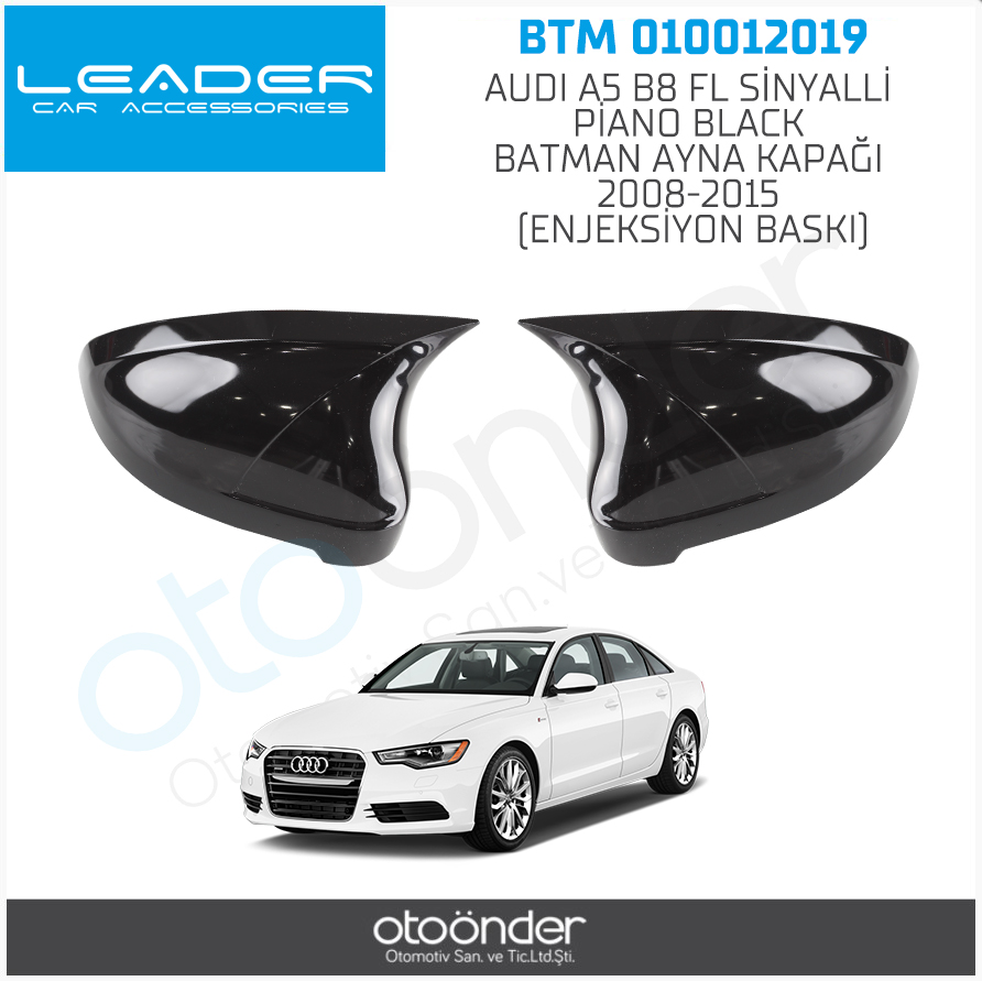 AUDI A5 B8 FL PİANO BLACK BATMAN AYNAKAPAĞI 2008-2015 SİNYALLİ (ENJEKSİYON BASKI)