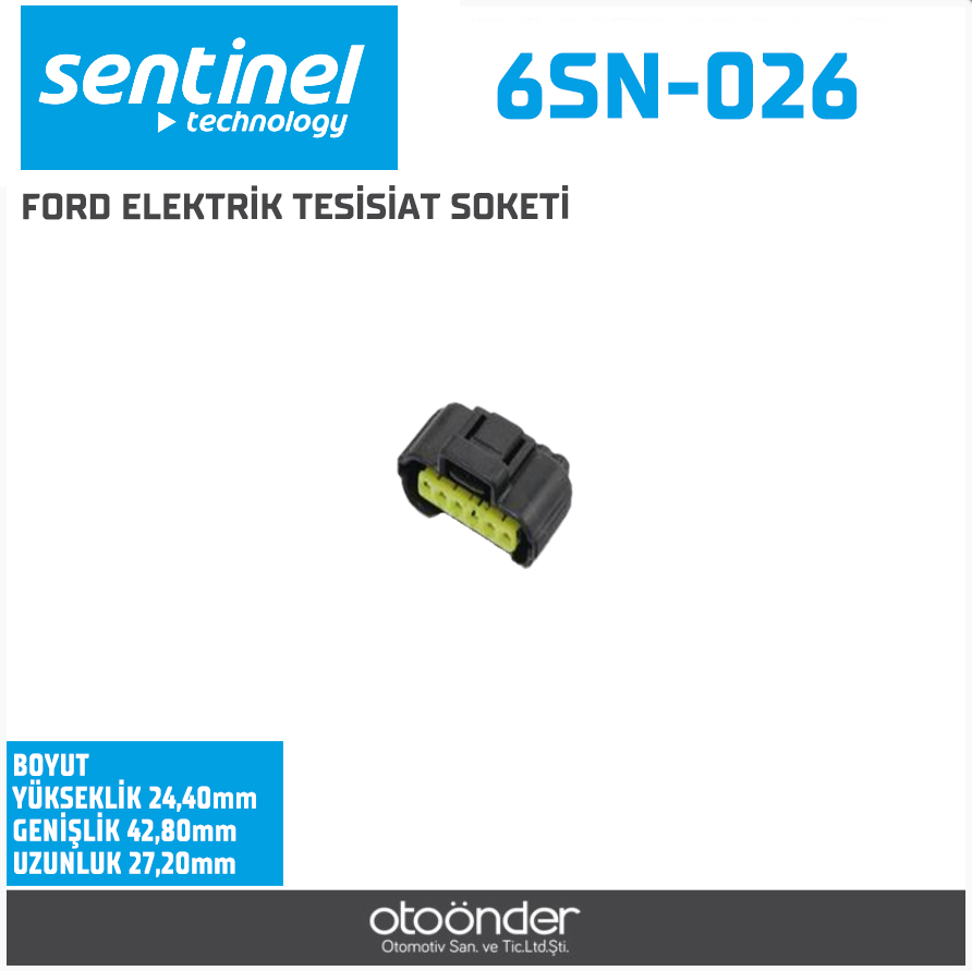 MAF SENSÖR, YAKIT POMPA, GAZ PEDALI SENSÖR SOKETİ[FORD] JAPON BOBİN SOKETİ