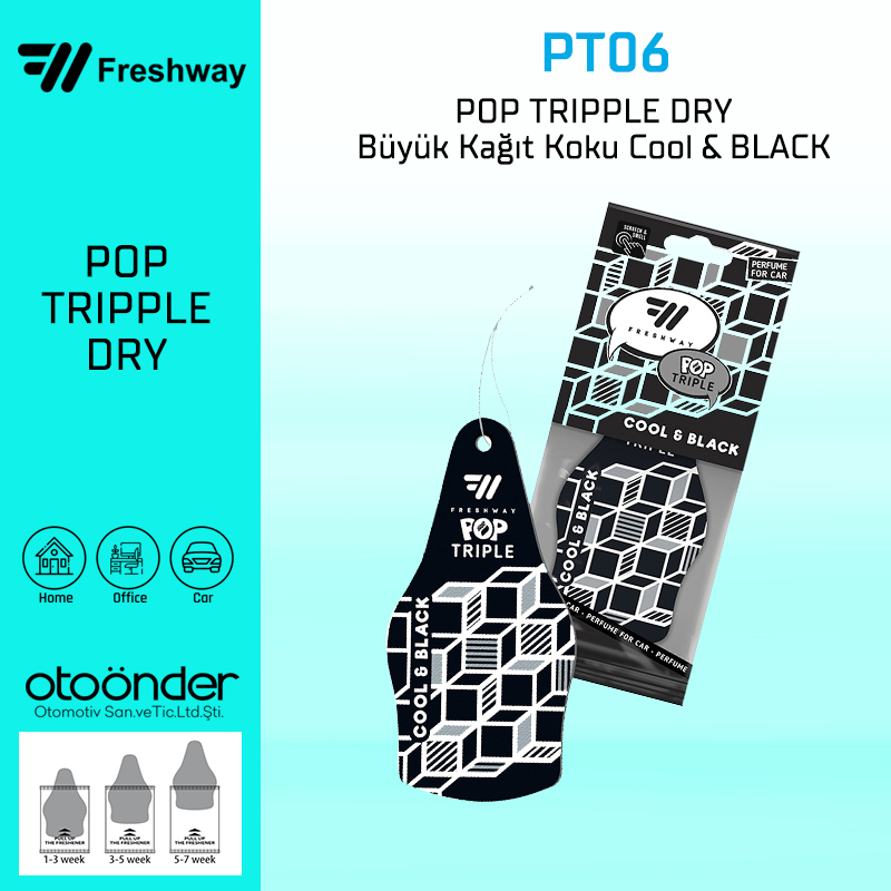 POP TRIPPLE DRY Büyük Kağıt Koku Cool & BLACKFresh Way