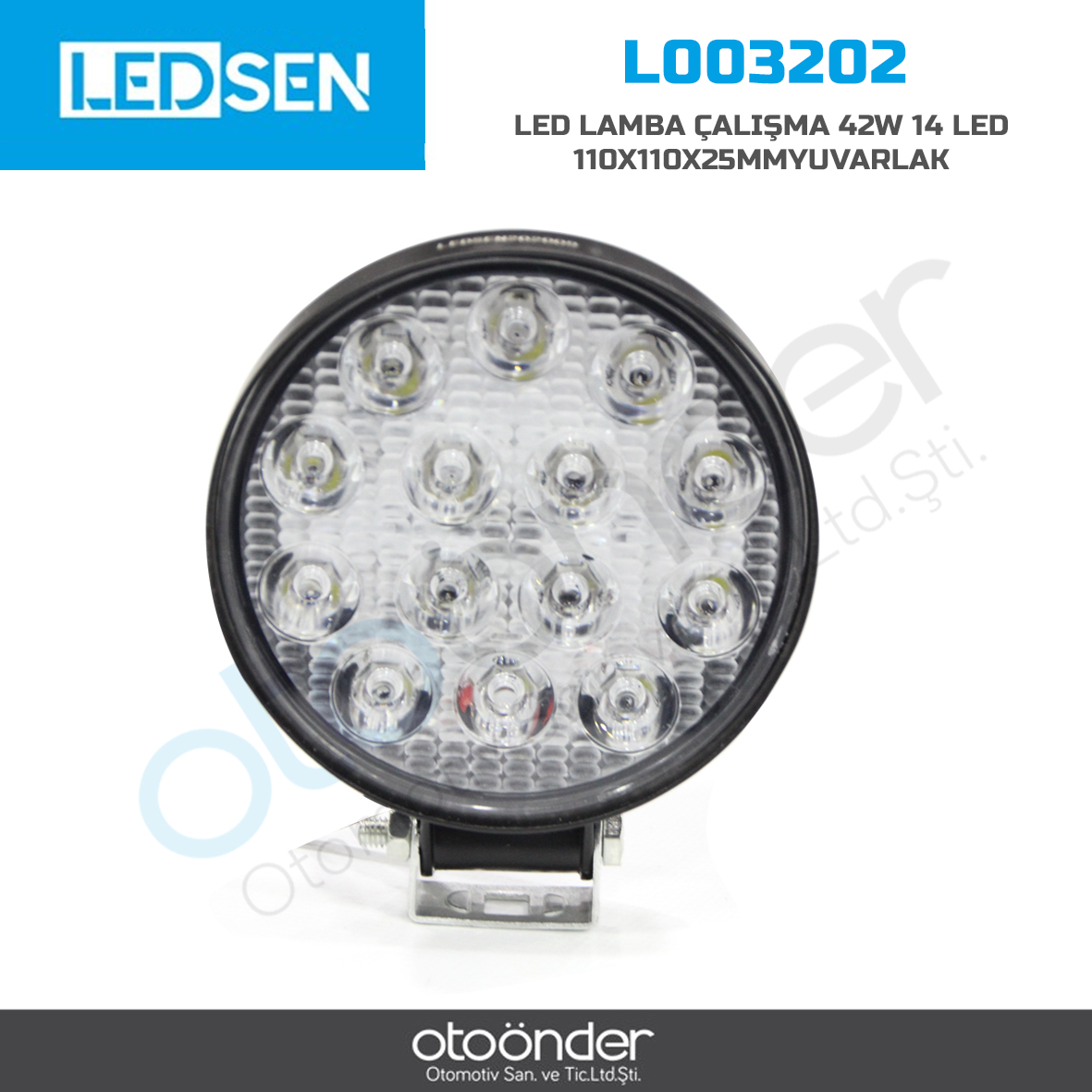 LED LAMBA ÇALIŞMA 42W 14 LED 110X110X25mm YUVARLAK