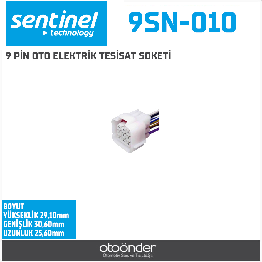 9 PİN OTO ELEKTRİK TESİSAT SOKETİ