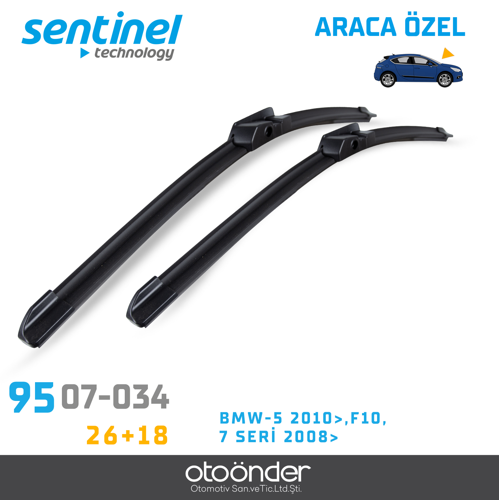 SÜPÜRGE TK ÖN BMW-5 2010>,F10, 7 SERİ 2008>26"+18"