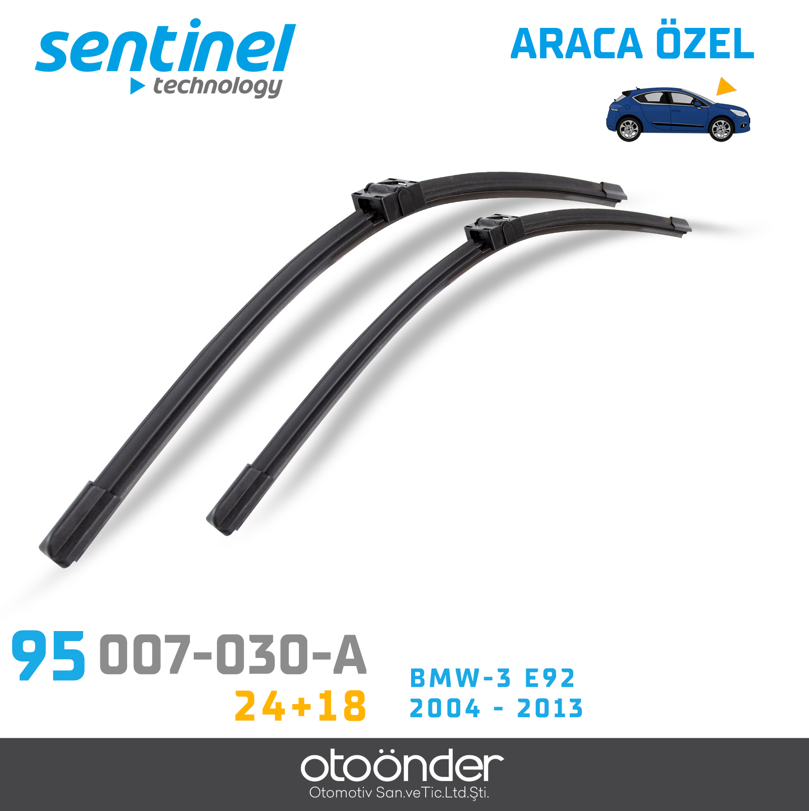 SÜPÜRGE TK ÖN BMW 3 SERİSİ  E92  (2004-2013)24"+18"