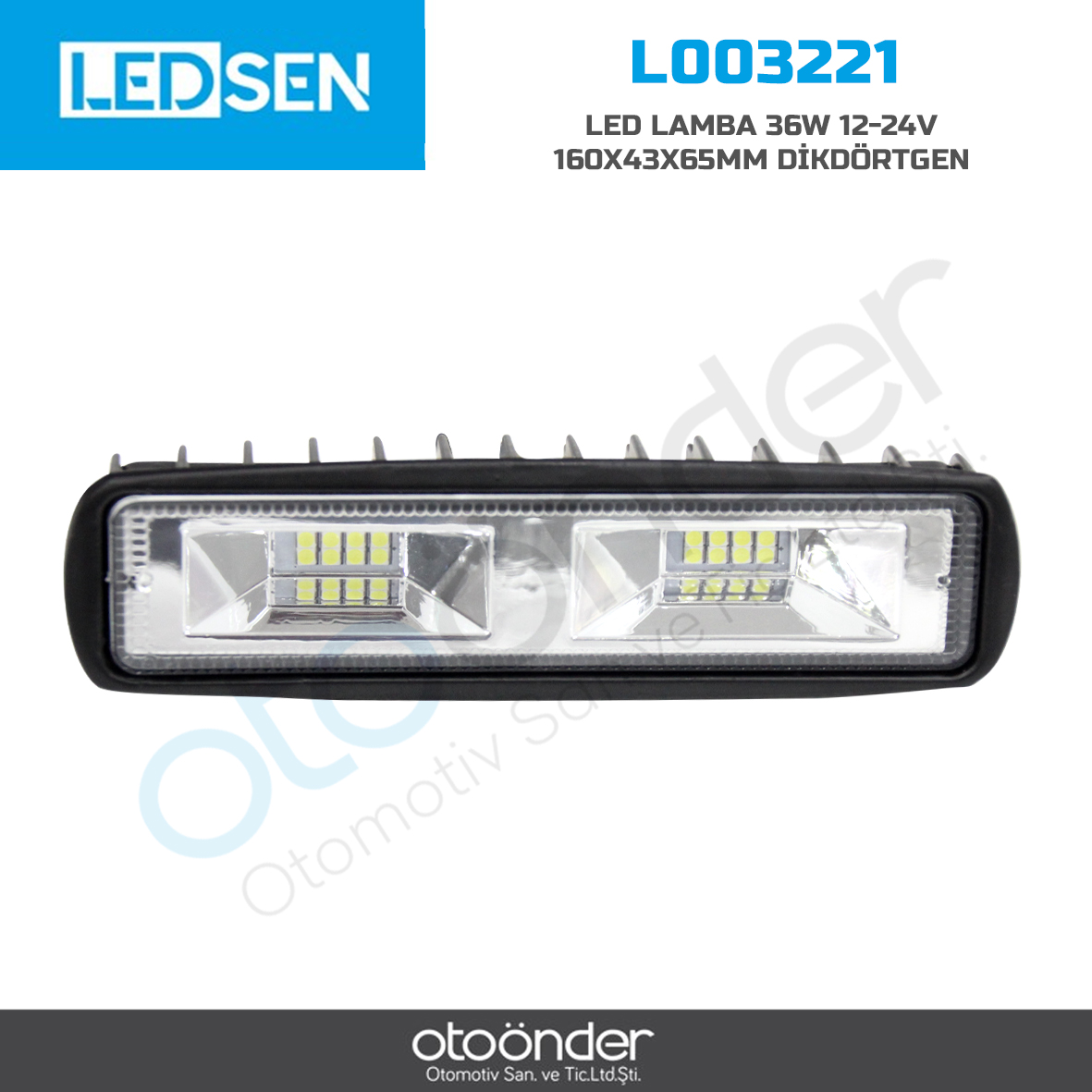 LED LAMBA 36W 12-24V 160X43X65mm DİKDÖRTGEN