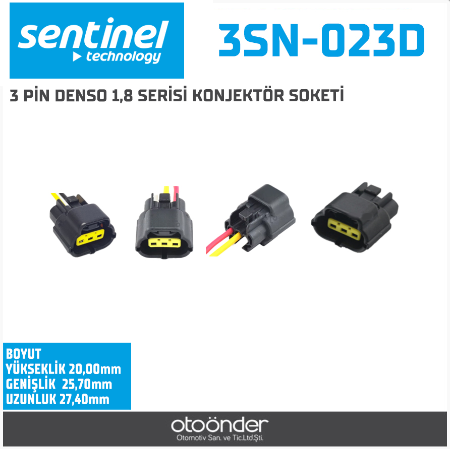 3 PİN DENSO 1,8 SERİSİ KONJEKTÖR SOKETİ