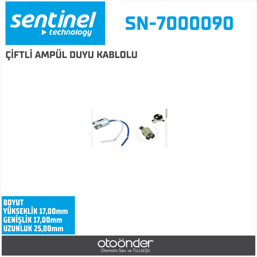 ÇİFTLİ AMPÜL DUYU KABLOLU