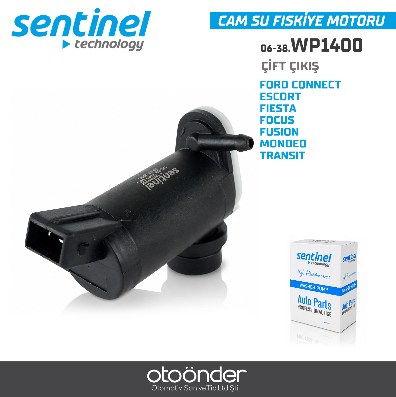 SU FISKİYE MOTORU ÇİFT ÇIKIŞ (SOKETLİ) FORD CONNECT/ESCORT/FIESTA/FOCUS/FUSION/MONDEO/TRANSIT