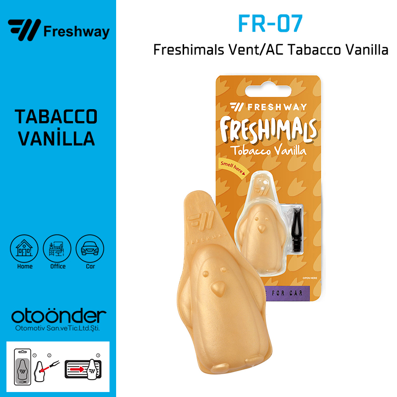 FRESHIMALS Koku ( HAYVAN ŞEKİLLİ ) Tobacco VanillaFresh Way