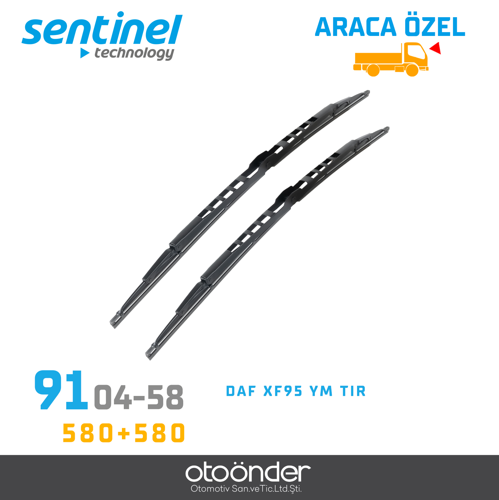 SİLECEK SÜPÜRGESİ DAF XF95 YM TIR TAKIM 580mm+580m